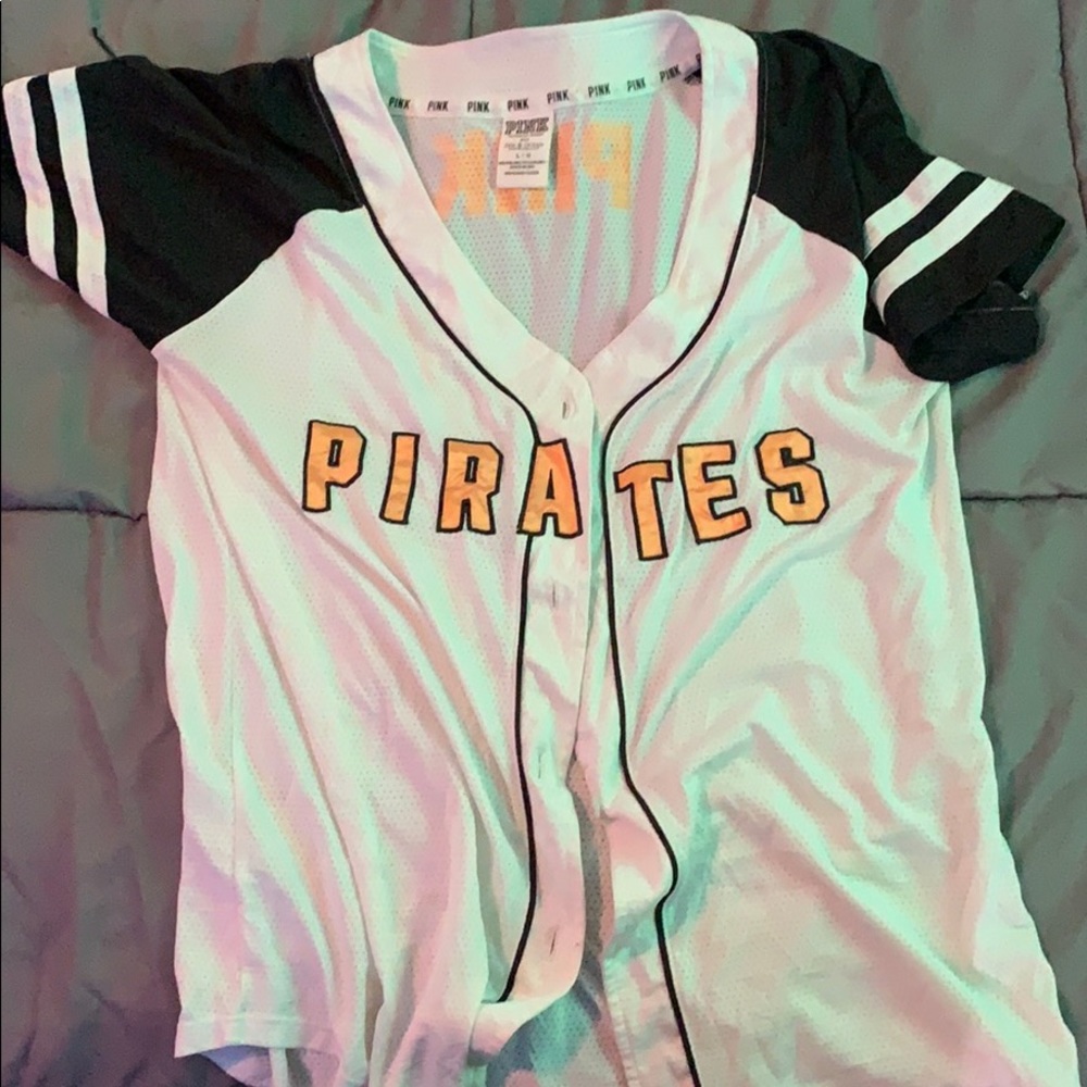 Pink Pittsburgh pirates baseball jersey